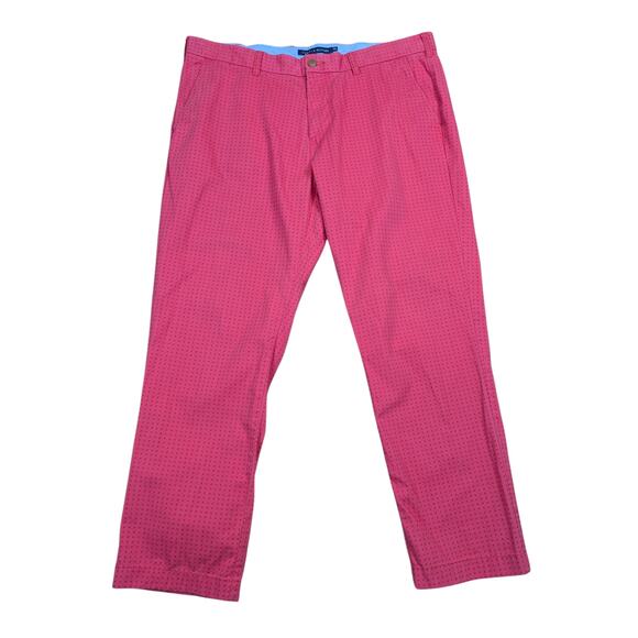 Tommy Hilfiger Other - Tommy Hilfiger Custom Fit Mens Polka Dot Chino Pants Coral Pink Size 38